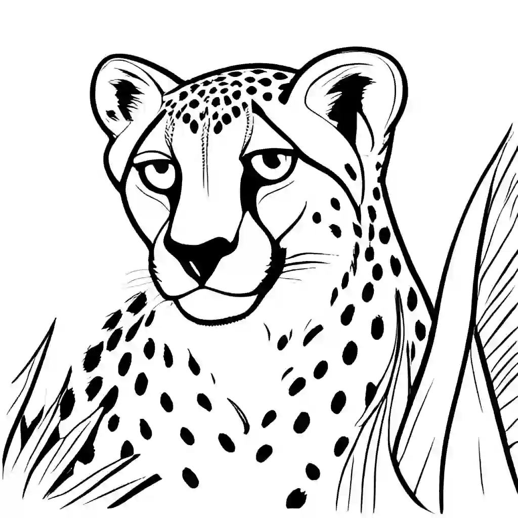 Cheetahs coloring pages